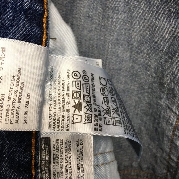 Levis 505 Regular Fit Mens Blue Jeans size 38x29 Denim 100% Cotton Zipper Fly - Picture 6 of 9